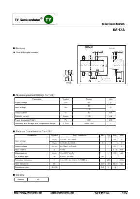 IMH2A Datasheet PDF TY Semiconductor