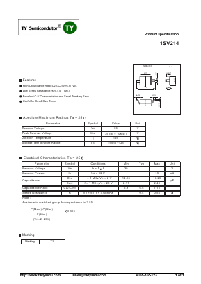 1SV214 Datasheet PDF TY Semiconductor