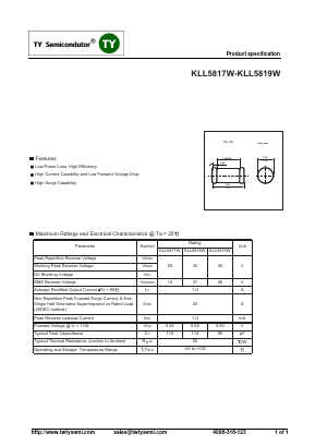 KLL5818W Datasheet PDF TY Semiconductor