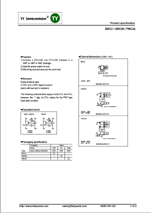 FMC2A Datasheet PDF TY Semiconductor