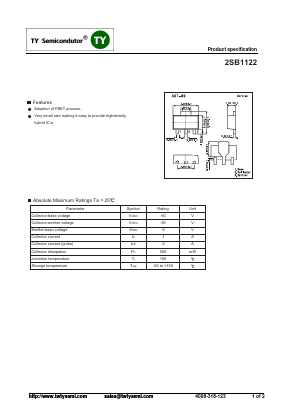 B1122 Datasheet PDF TY Semiconductor