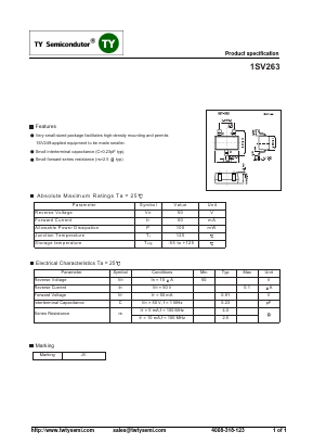 1SV263 Datasheet PDF TY Semiconductor