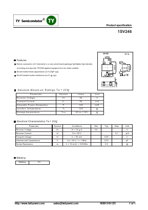 1SV246 Datasheet PDF TY Semiconductor