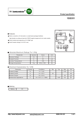 1SS351 Datasheet PDF TY Semiconductor