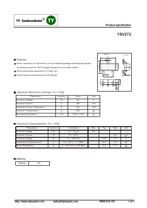 1SV272 Datasheet PDF TY Semiconductor