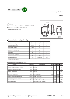 T3036 Datasheet PDF TY Semiconductor