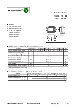 SS100 Datasheet PDF TY Semiconductor