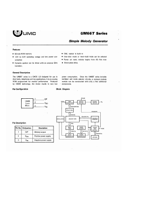 UM66T68 Datasheet PDF UMC Corporation