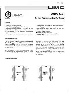 UM3758-180B Datasheet PDF UMC Corporation