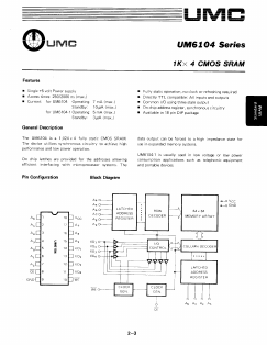 UM6104 Datasheet PDF UMC Corporation