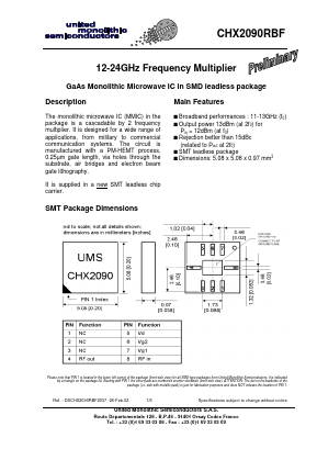 CHX2090RBF Datasheet PDF United Monolithic Semiconductors