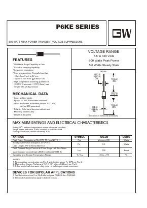P6KE10 Datasheet PDF UNIOHM CORPORATION