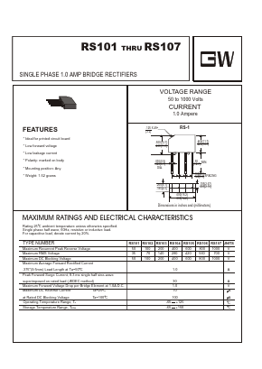 RS101 Datasheet PDF UNIOHM CORPORATION