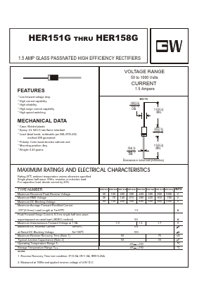 HER151G Datasheet PDF UNIOHM CORPORATION
