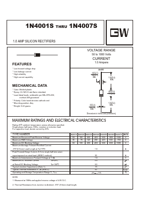 1N4006S Datasheet PDF UNIOHM CORPORATION