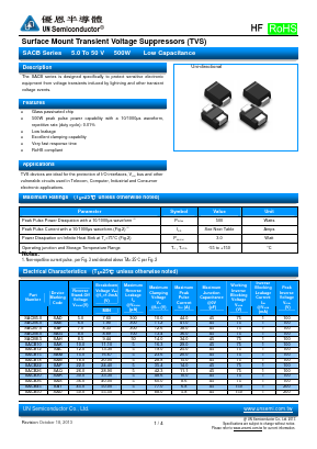 SACB5.0 Datasheet PDF UN Semiconducctor INC