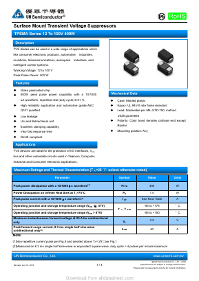 TPSMA62A Datasheet PDF UN Semiconducctor INC