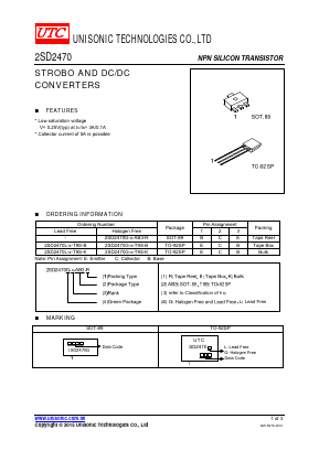 2SD2470L-X-T9S-B Datasheet PDF Unisonic Technologies