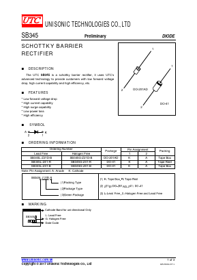 SB345L-Z21D-B Datasheet PDF Unisonic Technologies