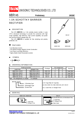 MBR145L-CA2-R Datasheet PDF Unisonic Technologies