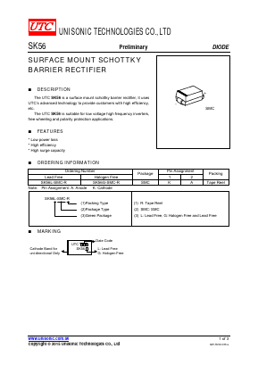 SK56 Datasheet PDF Unisonic Technologies