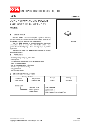 S486L-S08-R Datasheet PDF Unisonic Technologies