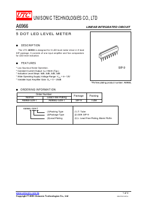 A6966 Datasheet PDF Unisonic Technologies