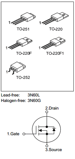 3N60L-X-TM3-R Datasheet PDF Unisonic Technologies