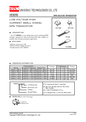 HE8050L-D-AE3-R Datasheet PDF Unisonic Technologies