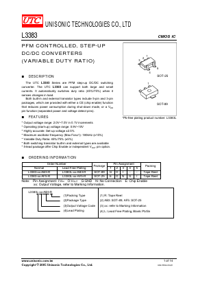 L3383L-30-AF5-R Datasheet PDF Unisonic Technologies