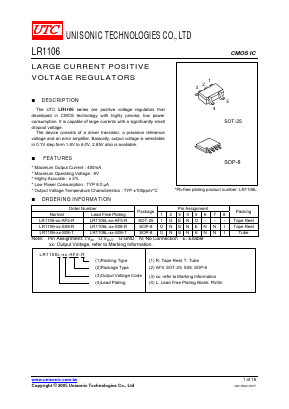 LR1106 Datasheet PDF Unisonic Technologies