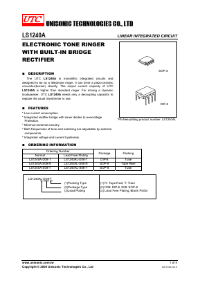 LS1240A-S08-T Datasheet PDF Unisonic Technologies