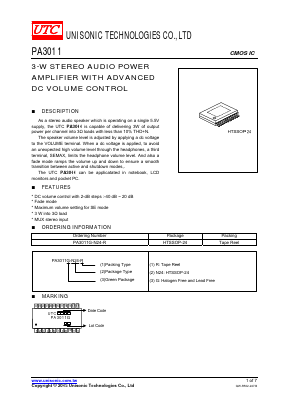 PA3011G-N24-R Datasheet PDF Unisonic Technologies