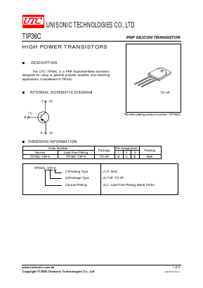 TIP36C_05 Datasheet PDF Unisonic Technologies