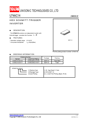 U74AC14L Datasheet PDF Unisonic Technologies