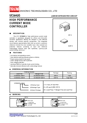 UC3842GP-D08-R Datasheet PDF Unisonic Technologies