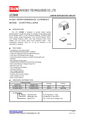 UC3848G-S08-R Datasheet PDF Unisonic Technologies