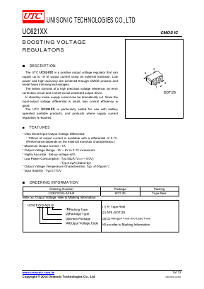 UC621XXG-AF5-R Datasheet PDF Unisonic Technologies