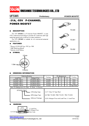 UF5305G-TA3-R Datasheet PDF Unisonic Technologies