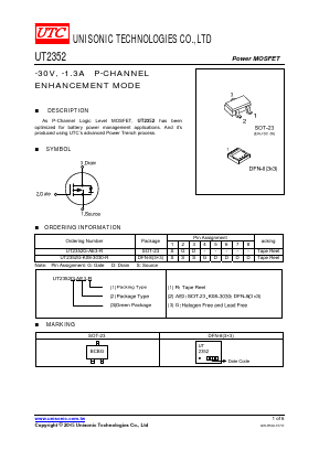 UT2352G-K08-3030-R Datasheet PDF Unisonic Technologies