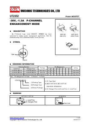 UT2352L-K08-3030-R Datasheet PDF Unisonic Technologies
