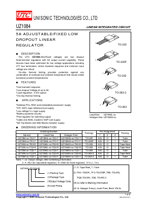 UZ1084L-XX-TN3-T Datasheet PDF Unisonic Technologies