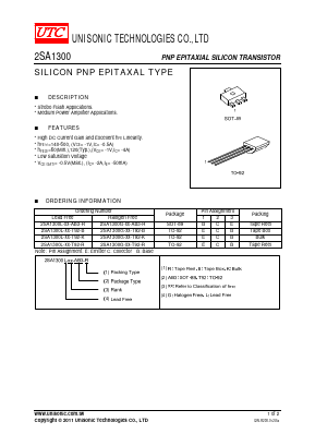 2SA1300G-GR-AB3-R Datasheet PDF Unisonic Technologies