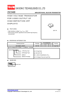 2SC3468 Datasheet PDF Unisonic Technologies
