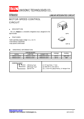 AN6650-D08-T Datasheet PDF Unisonic Technologies