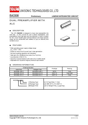 BA3308L-G09-T Datasheet PDF Unisonic Technologies