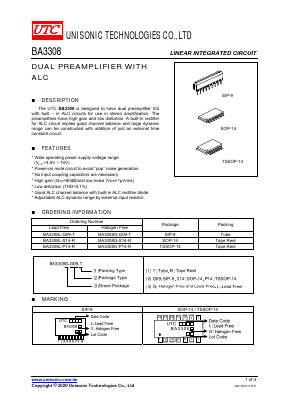 BA3308G-G09-T Datasheet PDF Unisonic Technologies