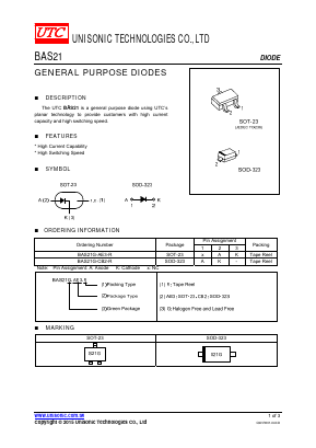 BAS21G-CB2-R Datasheet PDF Unisonic Technologies