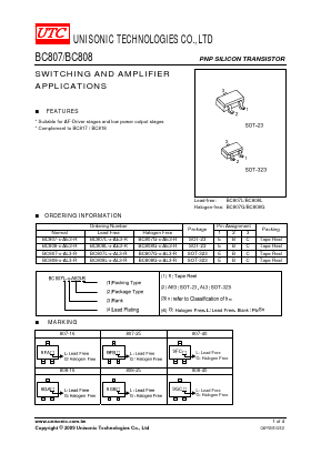 BC807-40-AE3-R Datasheet PDF Unisonic Technologies