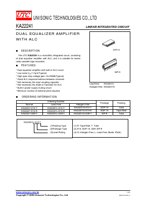 KA22241-S14-R Datasheet PDF Unisonic Technologies